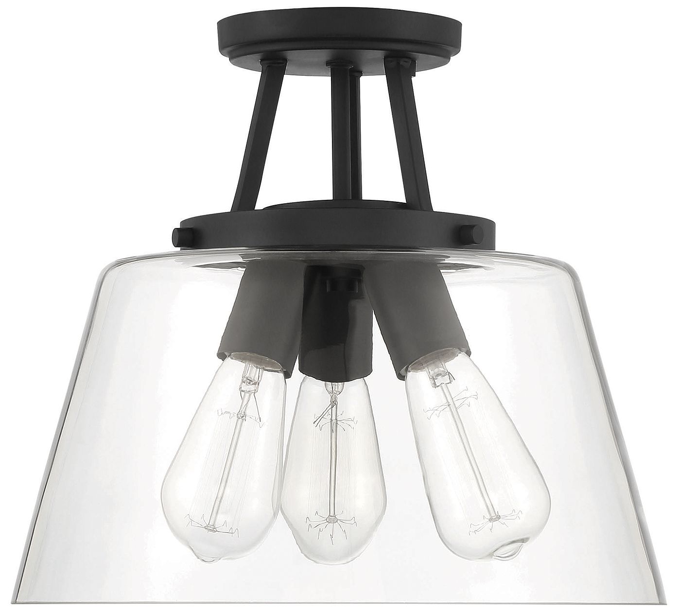 Image 2 Calhoun 3-Light Ceiling Light in Matte Black more views