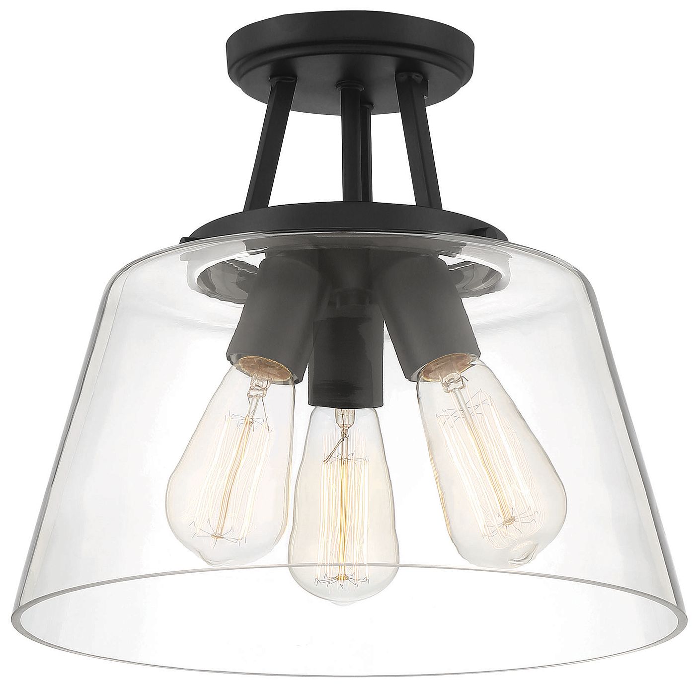 Image 3 Calhoun 3-Light Ceiling Light in Matte Black more views