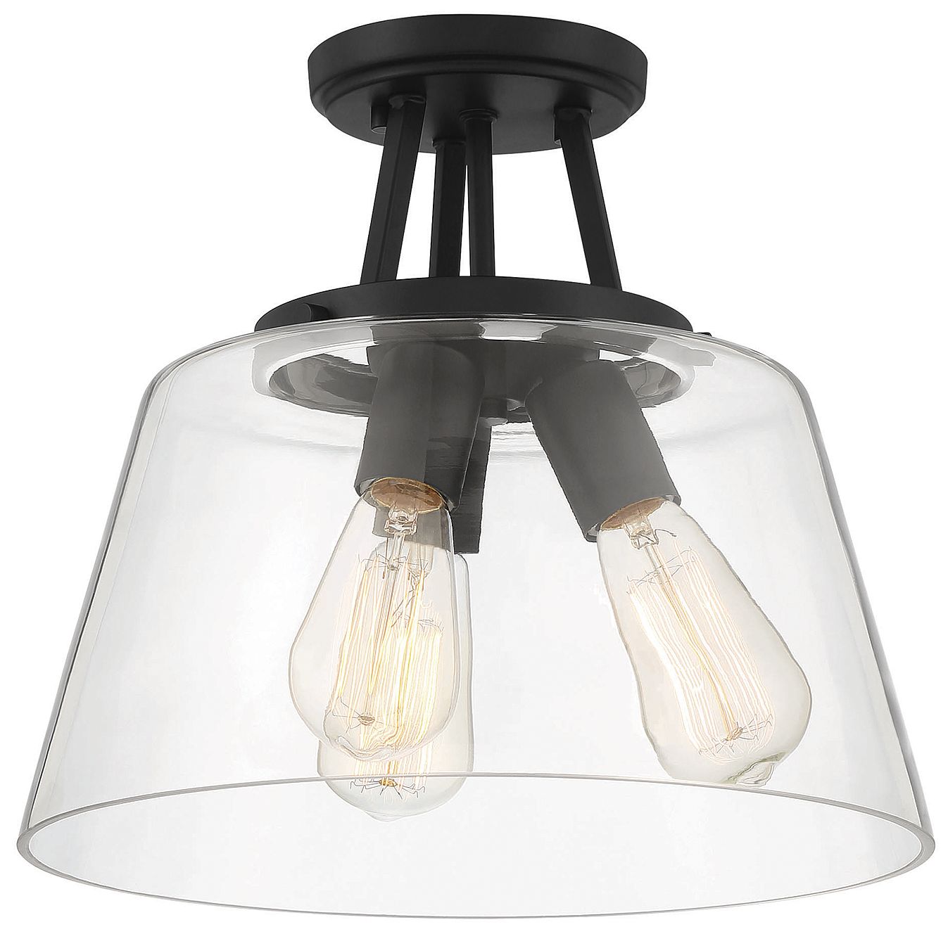 Image 5 Calhoun 3-Light Ceiling Light in Matte Black more views