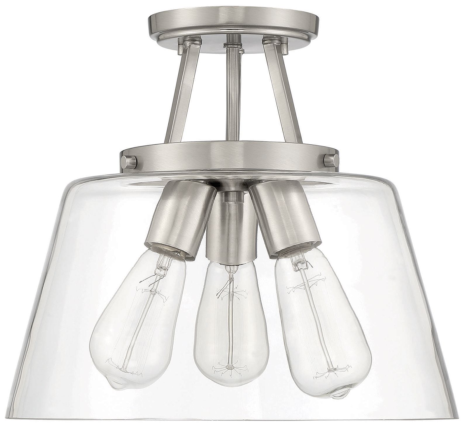Image 2 Calhoun 3-Light Ceiling Light in Satin Nickel more views