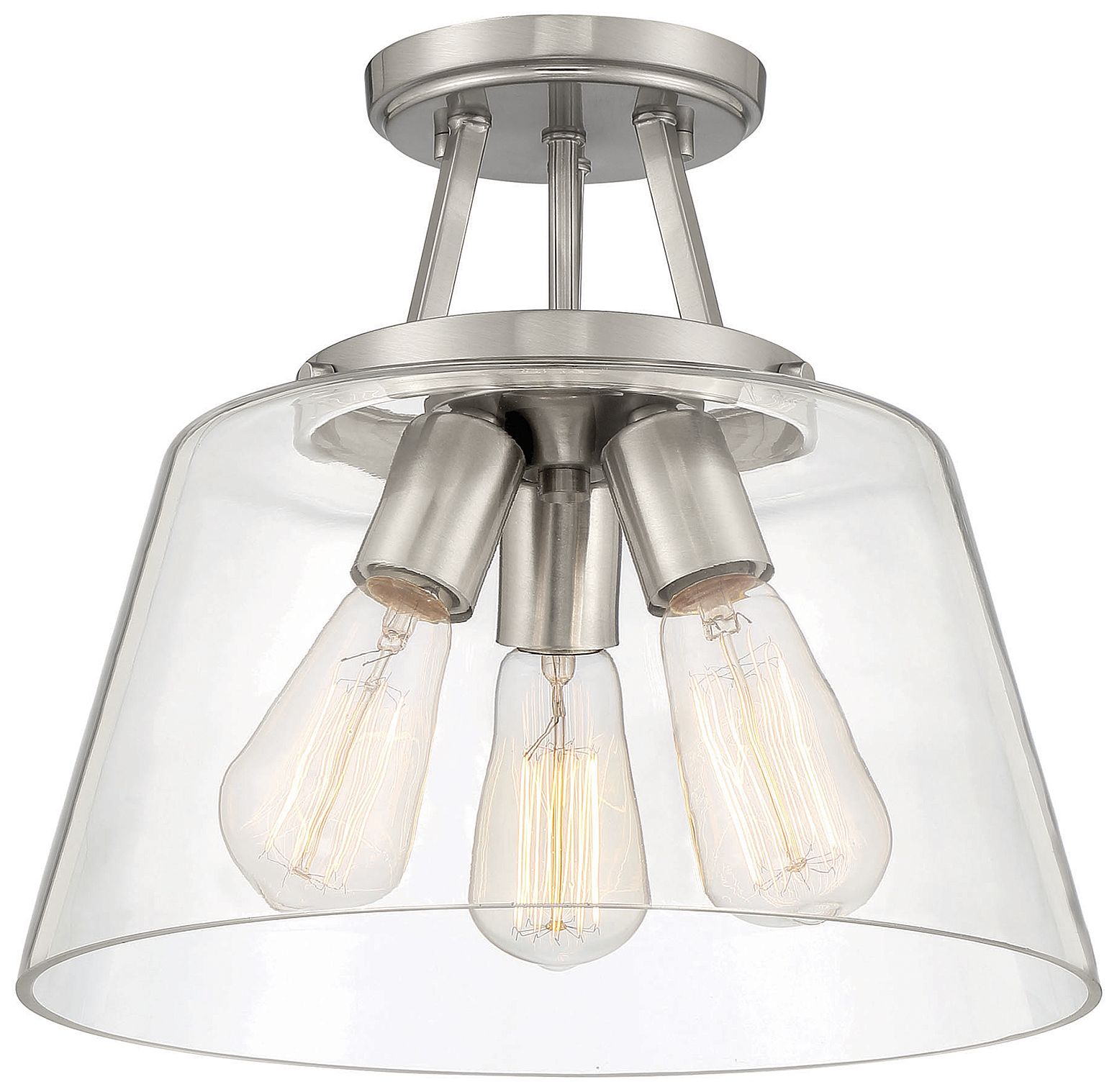 Image 3 Calhoun 3-Light Ceiling Light in Satin Nickel more views
