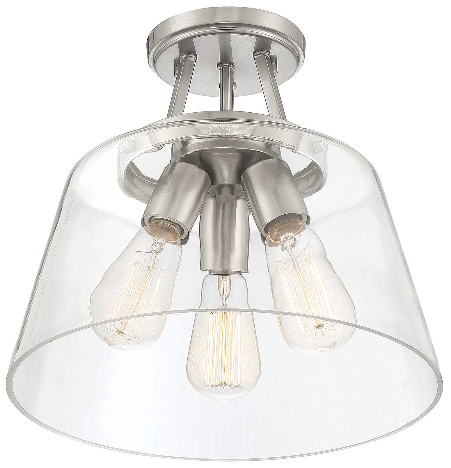 Image 4 Calhoun 3-Light Ceiling Light in Satin Nickel more views