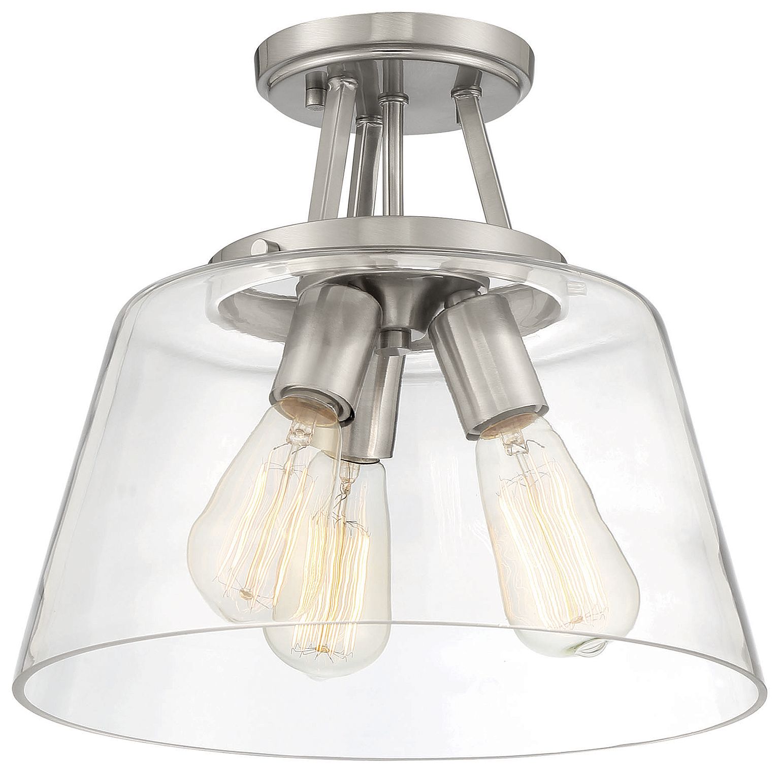 Image 5 Calhoun 3-Light Ceiling Light in Satin Nickel more views