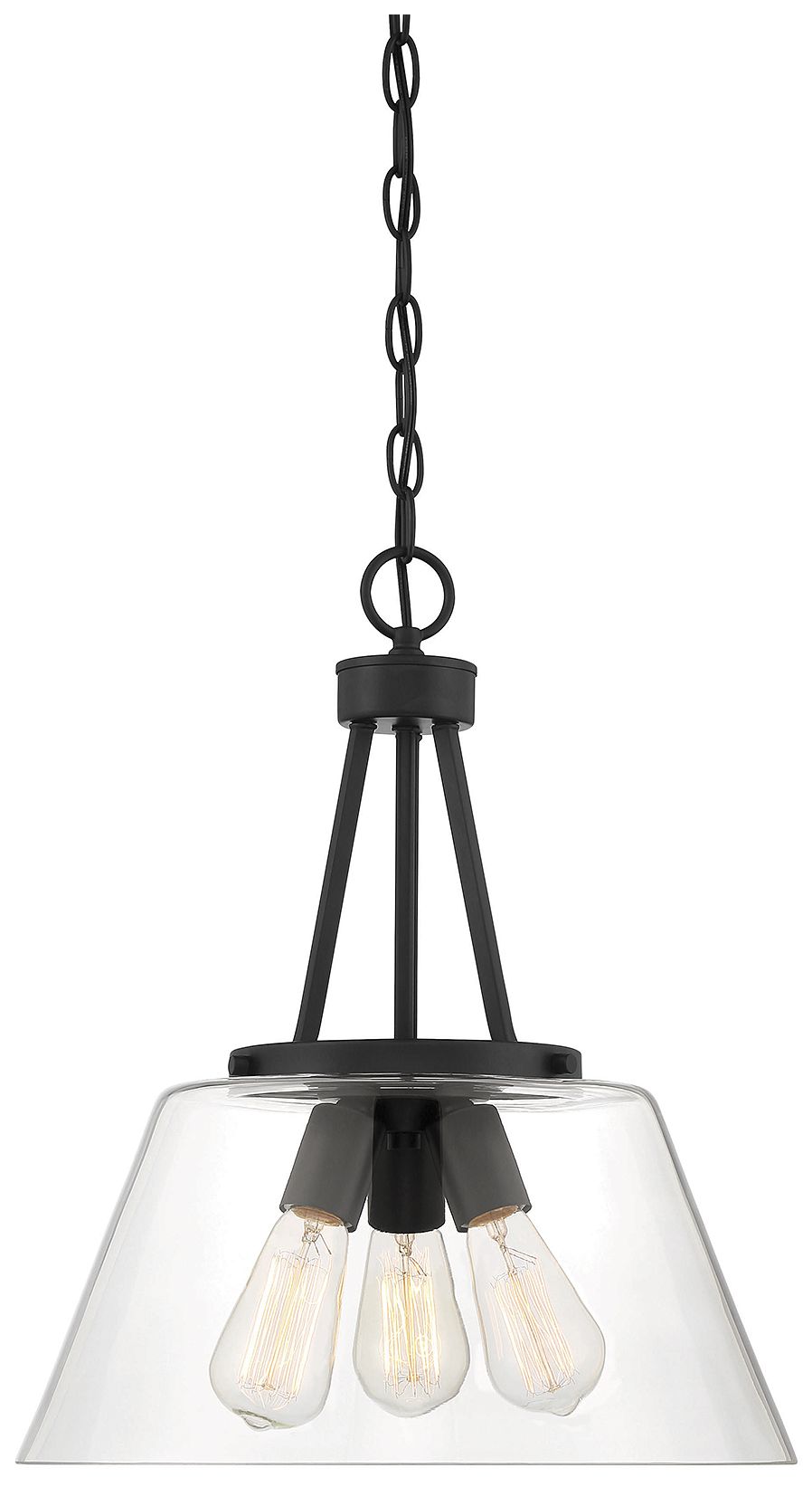 Calhoun 3-Light Pendant in Matte Black