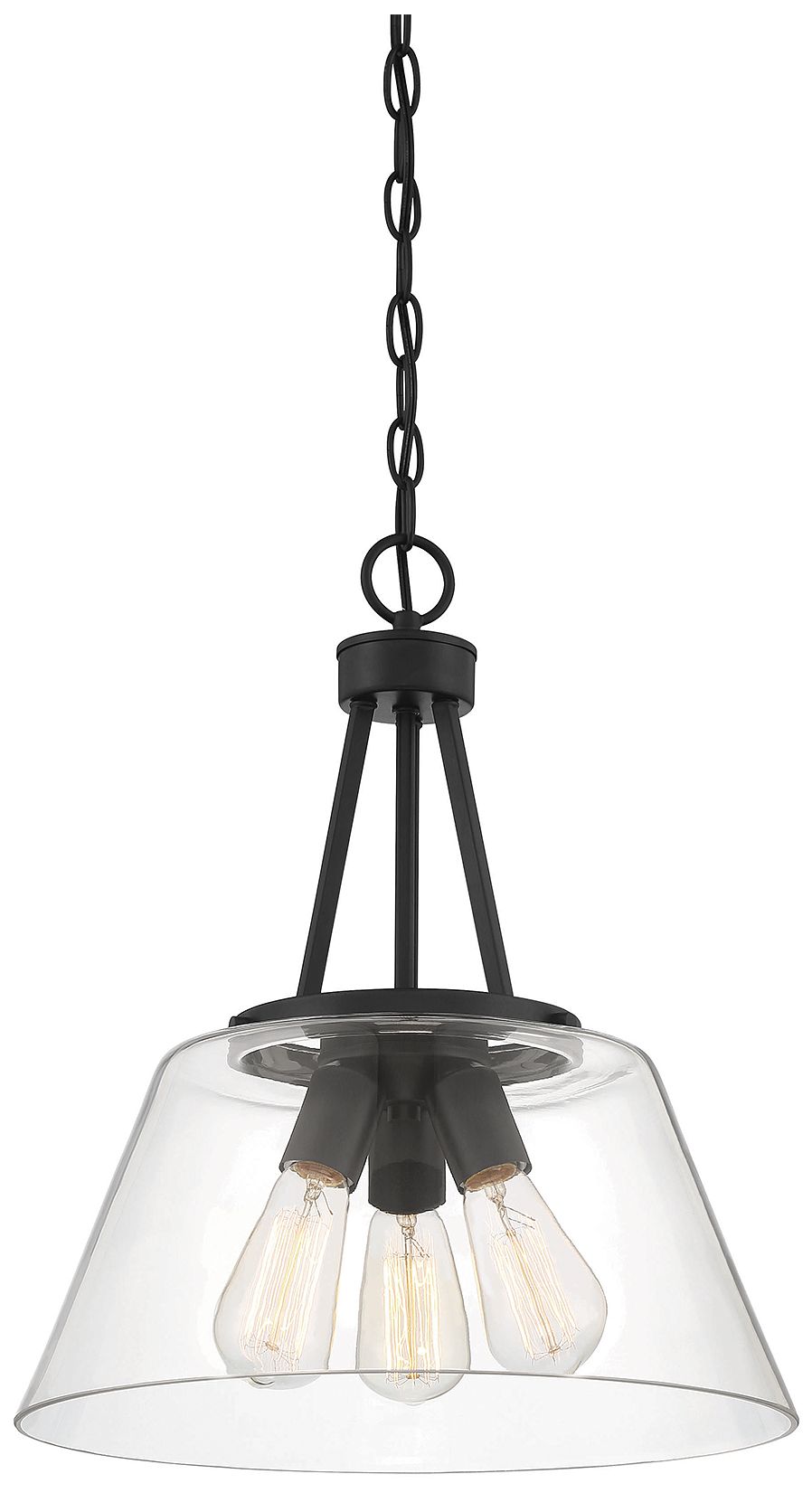 Image 3 Calhoun 3-Light Pendant in Matte Black more views