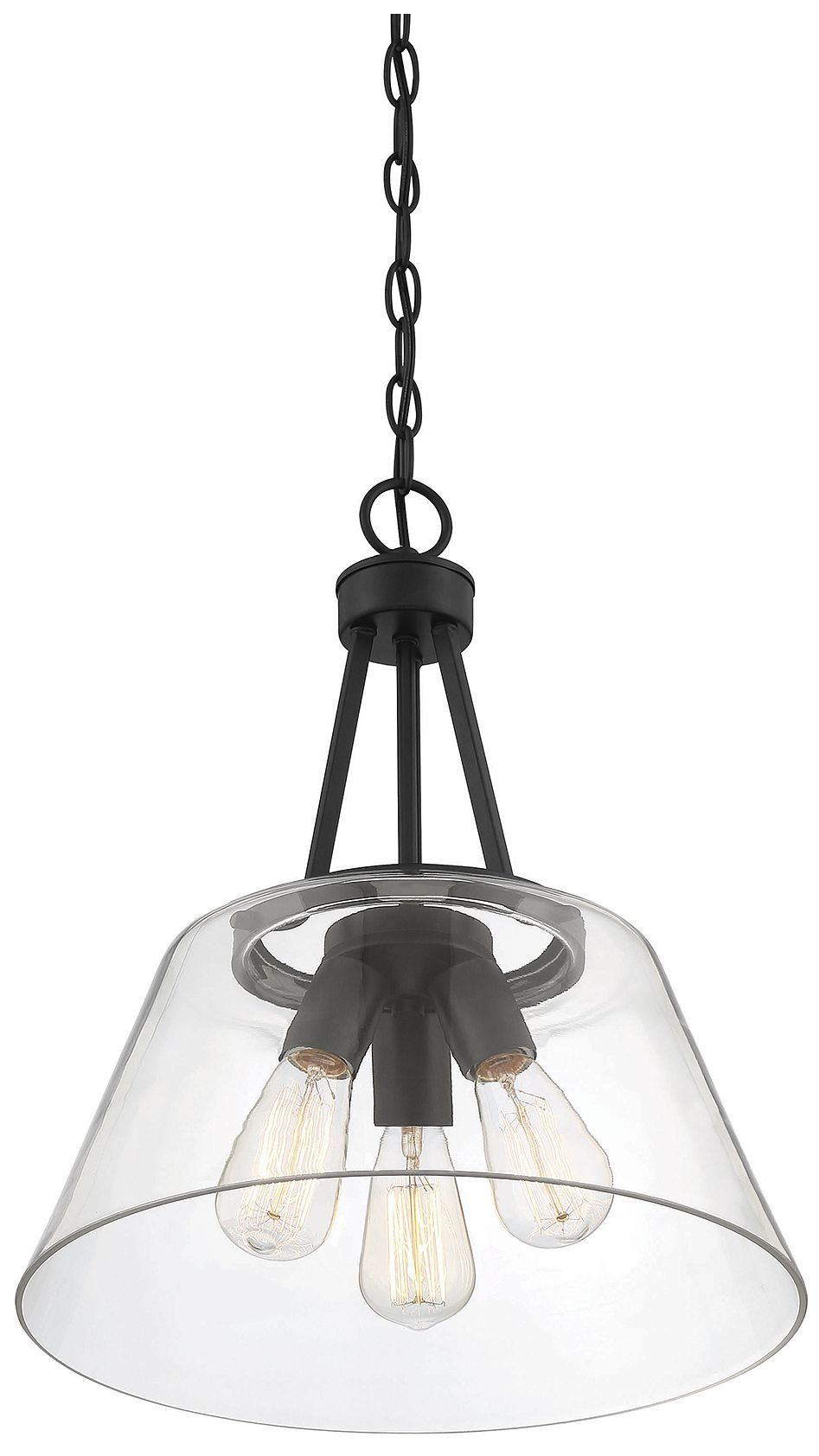 Image 4 Calhoun 3-Light Pendant in Matte Black more views