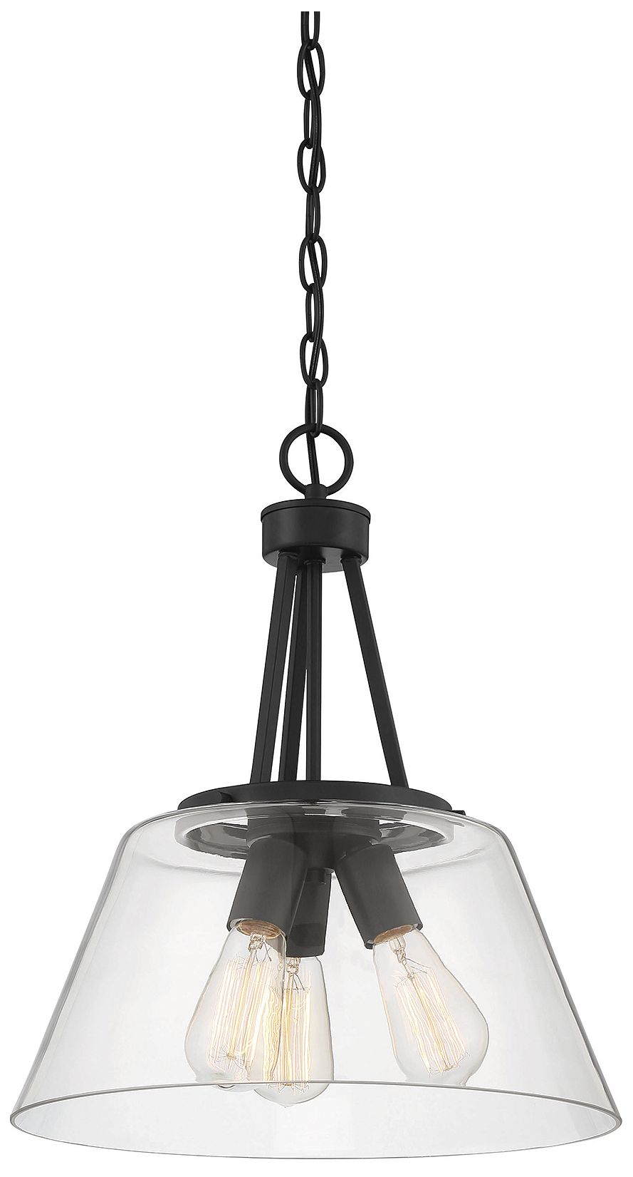 Image 5 Calhoun 3-Light Pendant in Matte Black more views