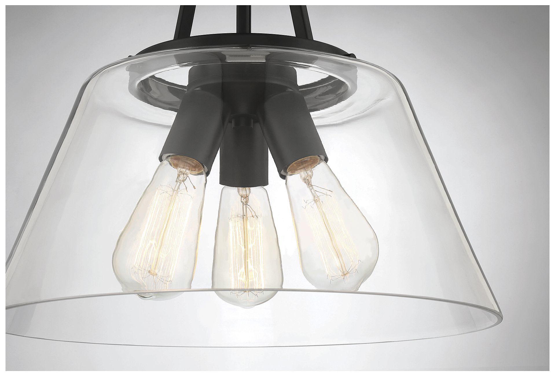 Image 6 Calhoun 3-Light Pendant in Matte Black more views