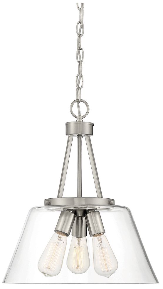 Calhoun 3-Light Pendant in Satin Nickel