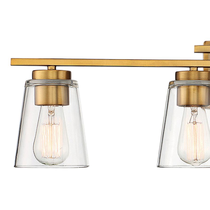 Image 2 Calhoun 4-Light Bathroom Vanity Light in Warm Brass more views