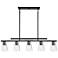 Calhoun 40" Wide Matte Black 5-Light Linear Chandelier