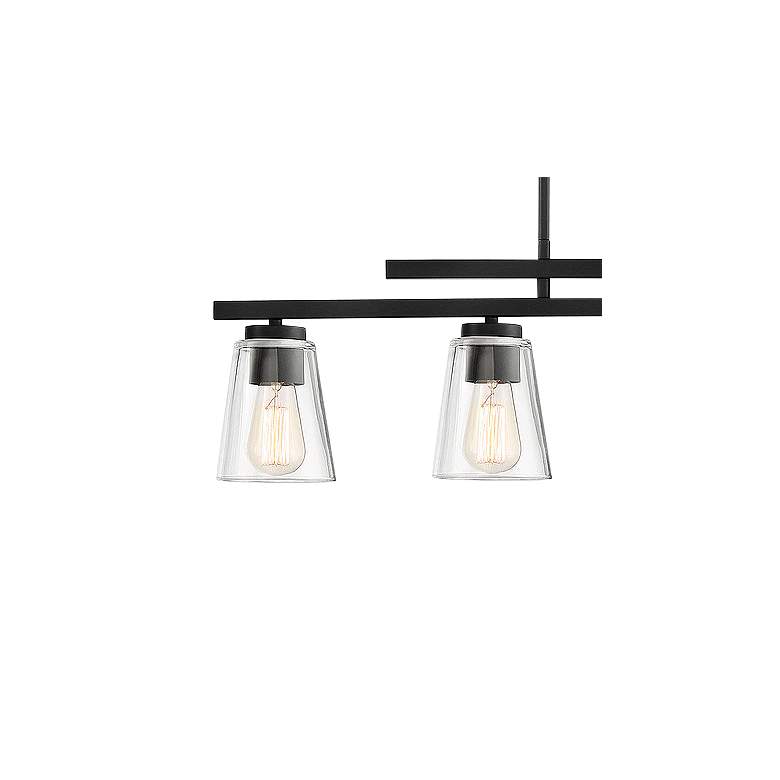 Image 3 Calhoun 40" Wide Matte Black 5-Light Linear Chandelier more views