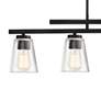3_Calhoun 40" Wide Matte Black 5-Light Linear Chandelier more views