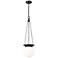 Calhoun 9" Wide Matte Black Mini Pendant