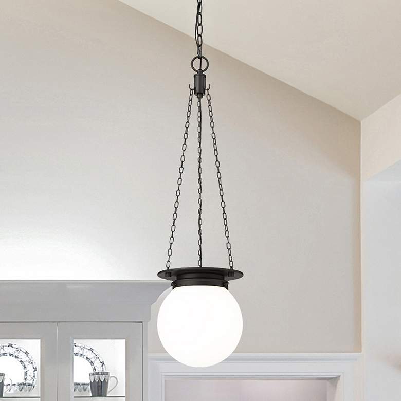 Image 1 Calhoun 9" Wide Matte Black Mini Pendant