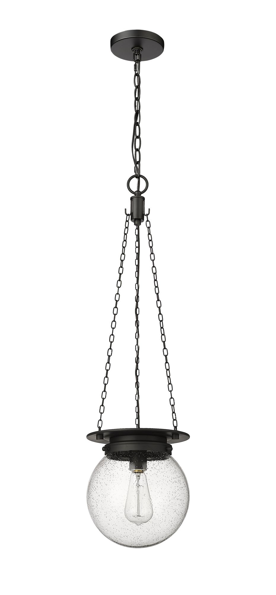 Calhoun 9" Wide Matte Black Mini Pendant