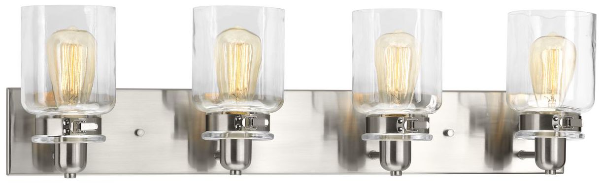 Image 5 Calhoun Collection Four-Light Clear Glass Farmhouse Bath Vanity Light more views