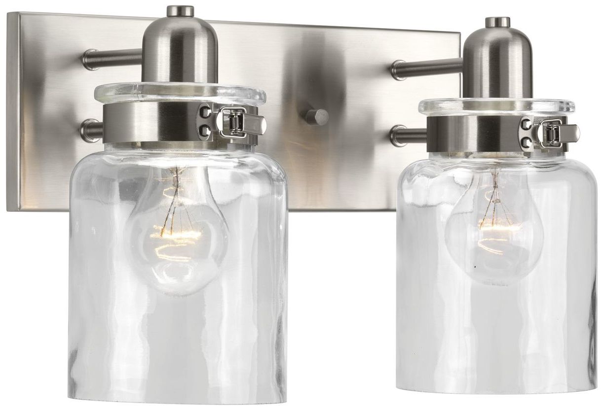 Image 4 Calhoun Collection Two-Light Clear Glass Farmhouse Bath Vanity Light more views