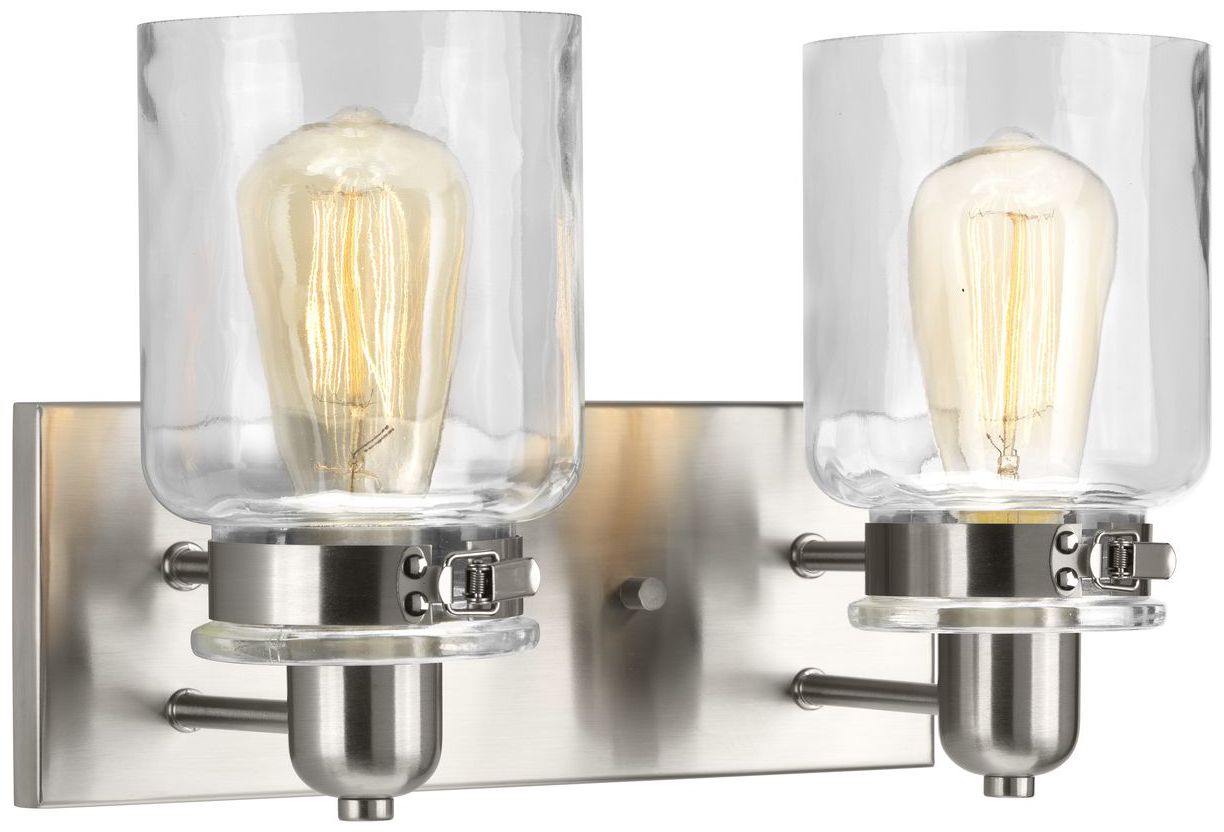 Image 6 Calhoun Collection Two-Light Clear Glass Farmhouse Bath Vanity Light more views
