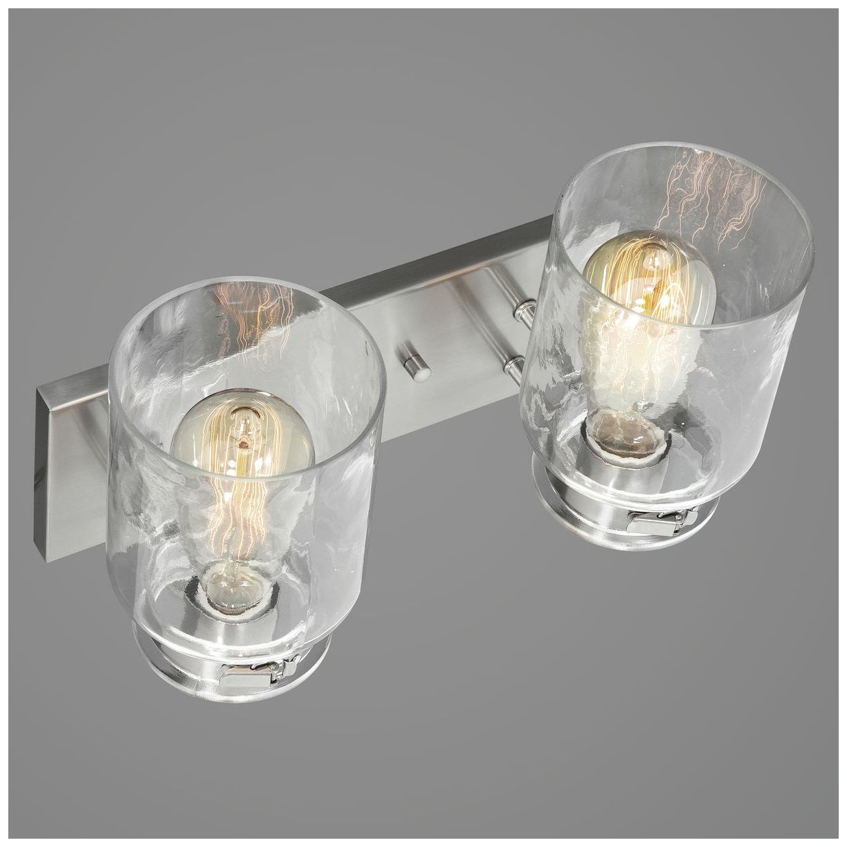 Image 7 Calhoun Collection Two-Light Clear Glass Farmhouse Bath Vanity Light more views
