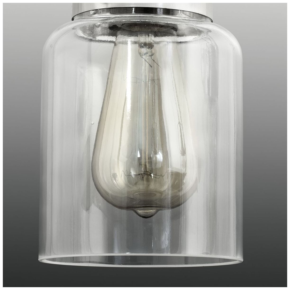 Calhoun Collection Two-Light Clear Glass Farmhouse Bath Vanity Light