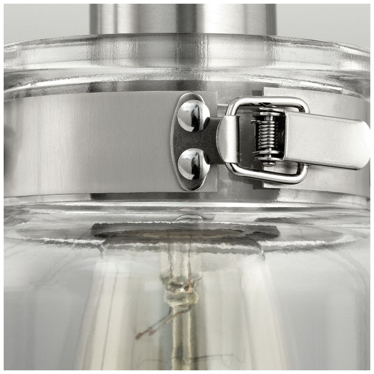 Calhoun Collection Two-Light Clear Glass Farmhouse Bath Vanity Light