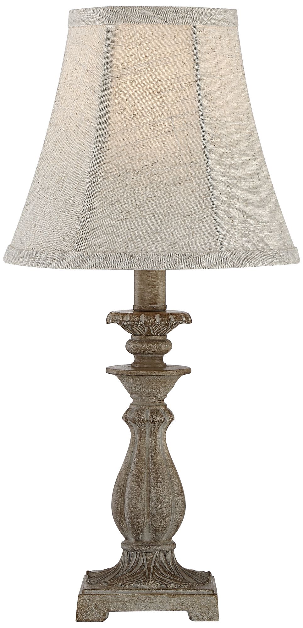 Cali 19" High Beige Candlestick Accent Table Lamps Set of 2 76K06