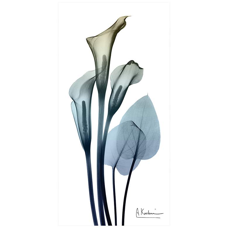 Image 3 Calia Lily 48 inchH Floating Tempered Glass Graphic Wall Art
