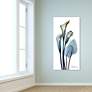 Calia Lily 48"H Floating Tempered Glass Graphic Wall Art in scene