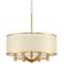 Caliari 22" Wide Modern Luxe Double Shade Gold Drum Pendant Light