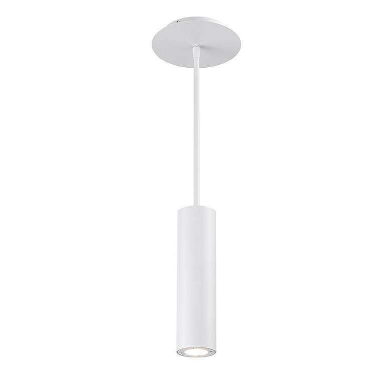 Image 1 Caliber 10"H x 2.69"W 1-Light Outdoor Pendant in White