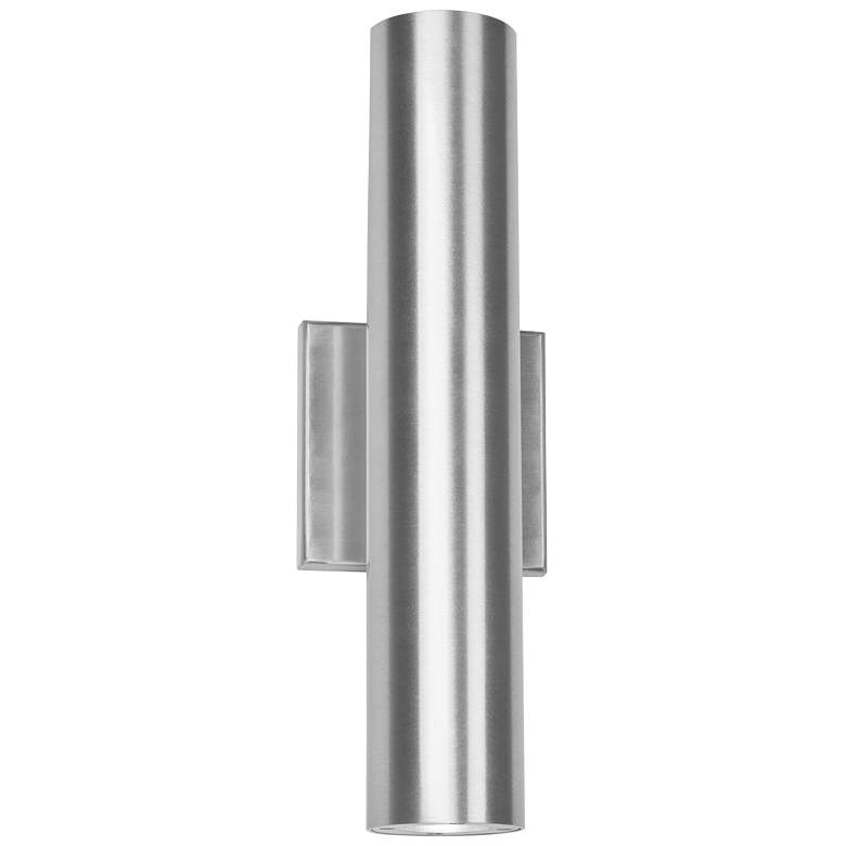 Image 1 Caliber 14" Brushed Aluminum Up-Down Modern LED Outdoor Wall Light