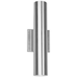 Caliber 14&quot; Brushed Aluminum Up-Down Modern LED Outdoor Wall Light