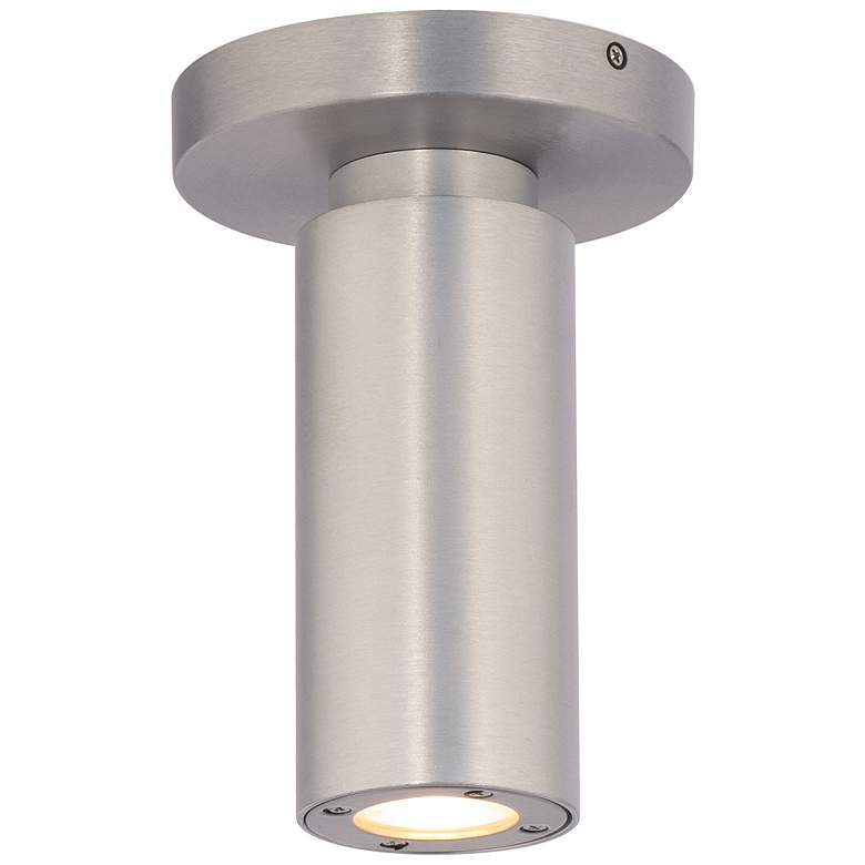 Image 2 Caliber 7.13"H x 2.63"W 1-Light Flush Mount in Brushed Aluminum