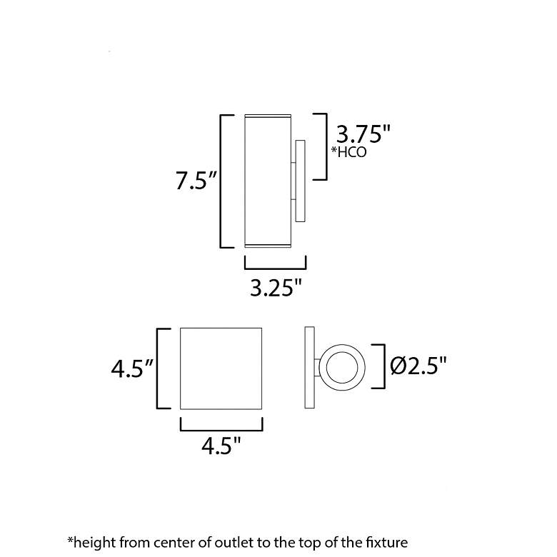 Image 5 Calibro 7.5" LED Outdoor Sconce Black more views