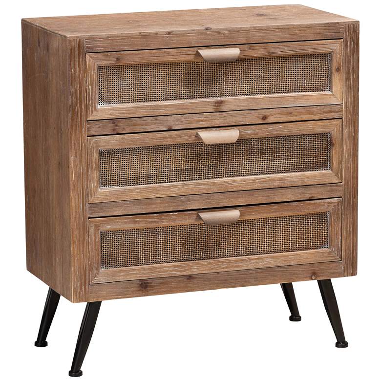 Image 2 Calida 27 1/2" Wide Natural Brown 3-Drawer Storage Cabinet