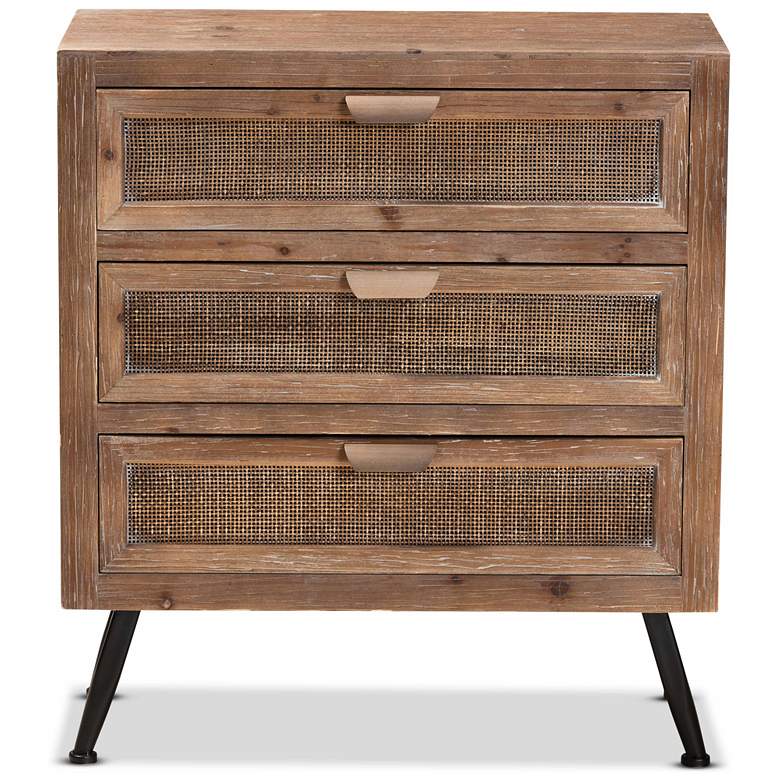 Image 5 Calida 27 1/2" Wide Natural Brown 3-Drawer Storage Cabinet more views