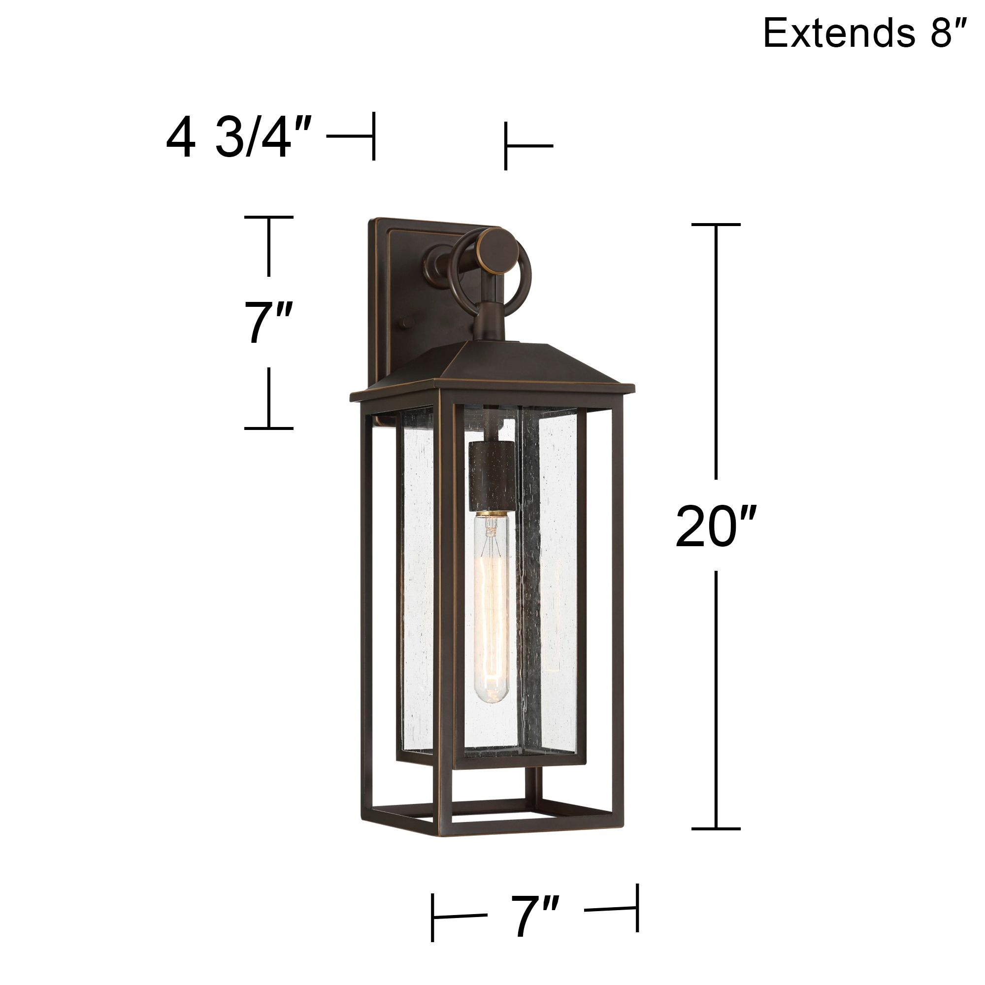 Califa 20" High Bronze Outdoor Wall Light in scene