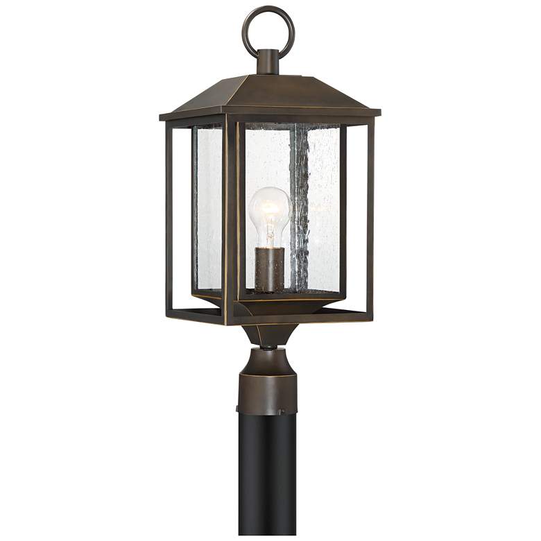 Image 2 Califa 21 1/2" High Bronze Textured Glass Outdoor Post Light