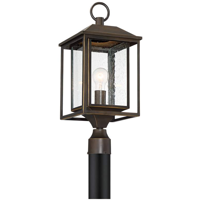 Image 5 Califa 21 1/2 inch High Bronze Textured Glass Outdoor Post Light more views