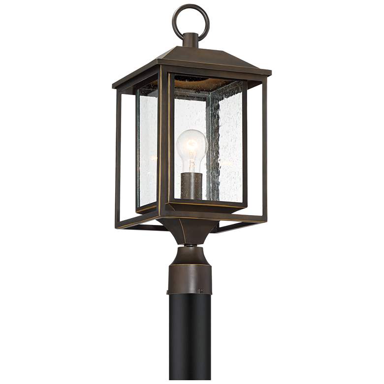 Image 5 Califa 21 1/2" High Bronze Textured Glass Outdoor Post Light more views