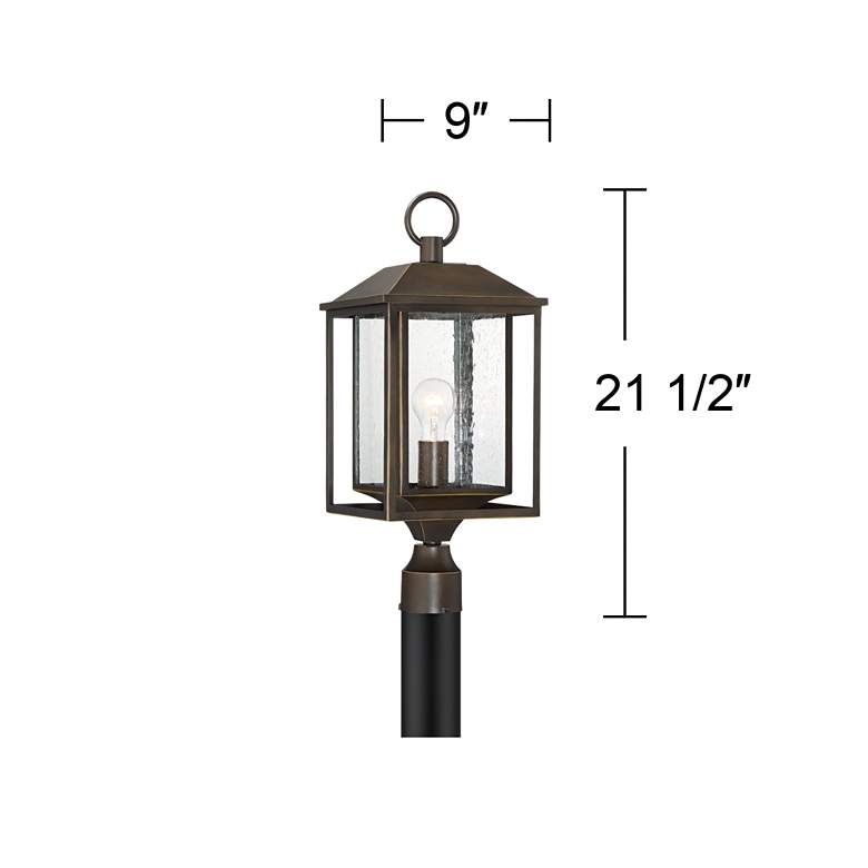 Image 6 Califa 21 1/2 inch High Bronze Textured Glass Outdoor Post Light more views