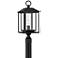 Califa 21 3/4" High Black and Seeded Glass Outdoor Lantern Post Light