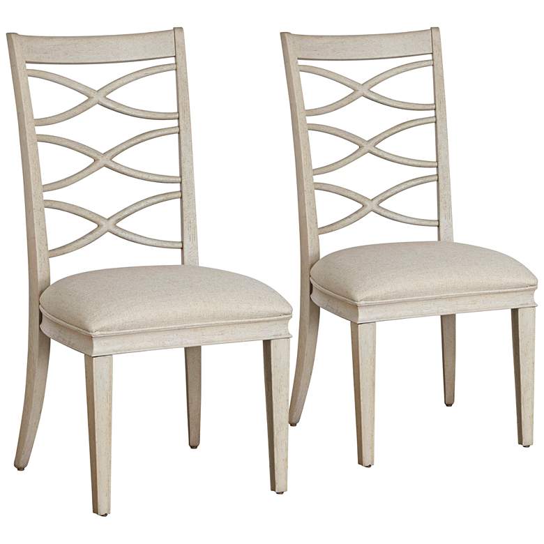 Image 1 California Artisan Sand Fabric Malibu Side Chairs Set of 2