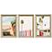 California Sun 21" High 3-Piece Rectangular Framed Wall Art