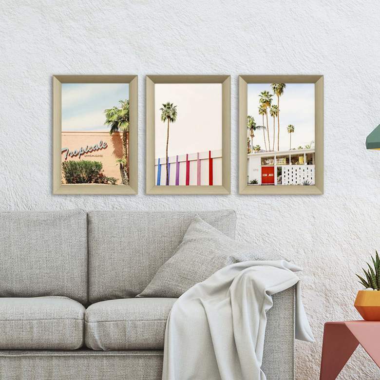Image 1 California Sun 21" High 3-Piece Rectangular Framed Wall Art