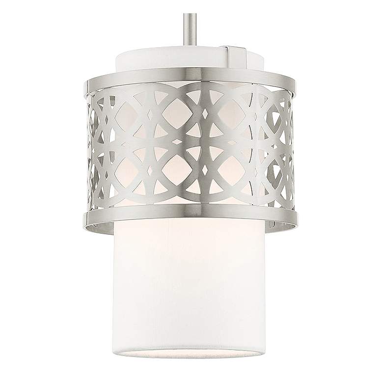 Image 2 Calinda 1 Light Brushed Nickel Mini Pendant more views