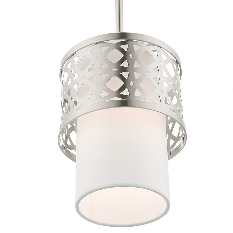 Image 3 Calinda 1 Light Brushed Nickel Mini Pendant more views