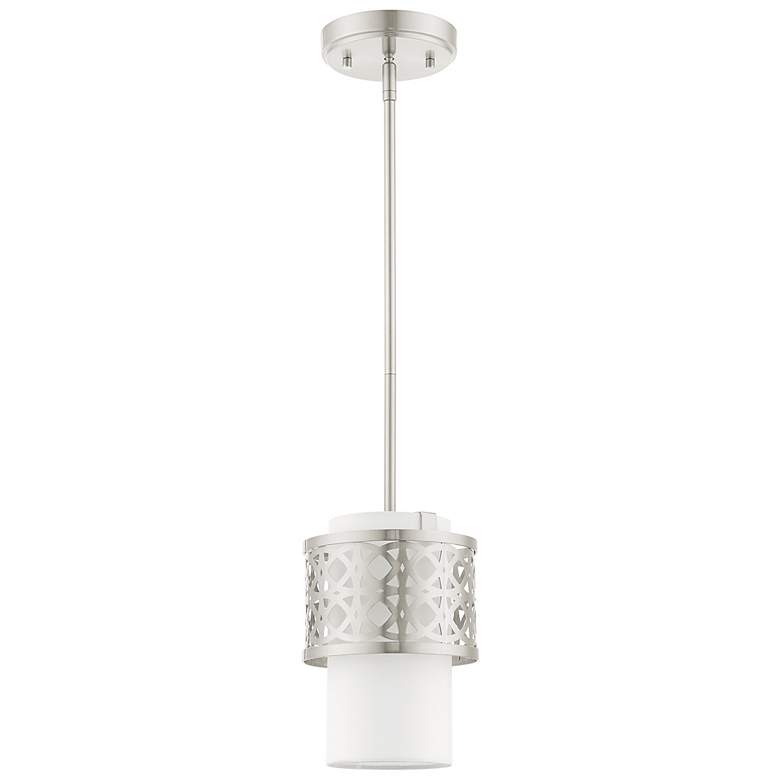 Image 4 Calinda 1 Light Brushed Nickel Mini Pendant more views