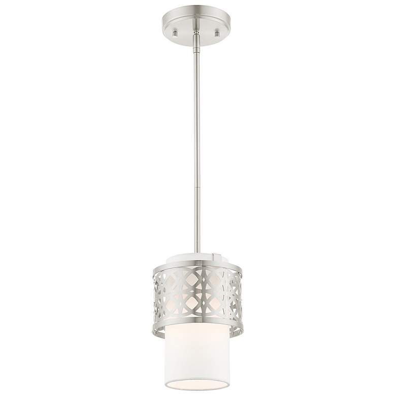Image 5 Calinda 1 Light Brushed Nickel Mini Pendant more views